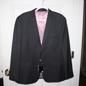Men's Charcoal Gray Suit Jacket Blazer 44S Nicole Miller